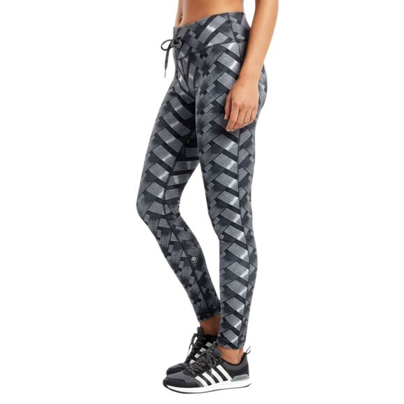 Signatures Gunmetal Gray Basket Weave Athletic Drawstring Leggings Sz L/XL - Picture 2 of 9